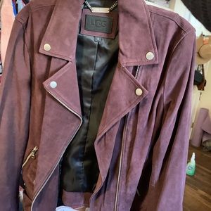 Suede moto jacket